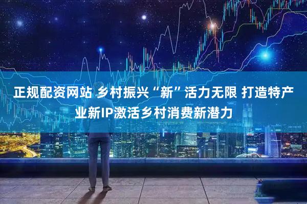 正规配资网站 乡村振兴“新”活力无限 打造特产业新IP激活乡村消费新潜力